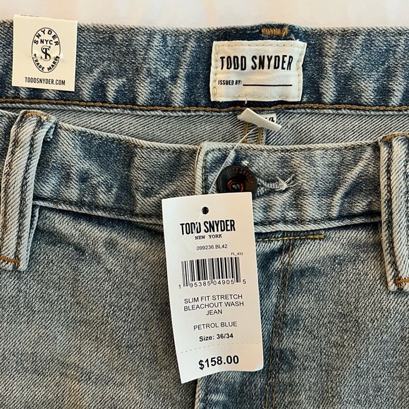 COPY - Todd Snyder Men’s Slim Fit Stretch Jeans NWT - Picture 7 of 8